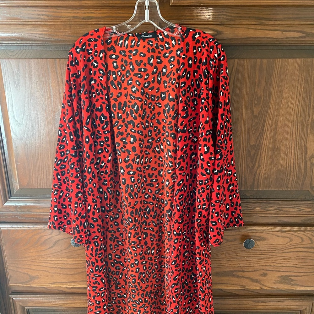 Leopard print kimono